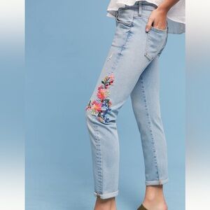 Pilcro Embroidered Light Blue Jeans